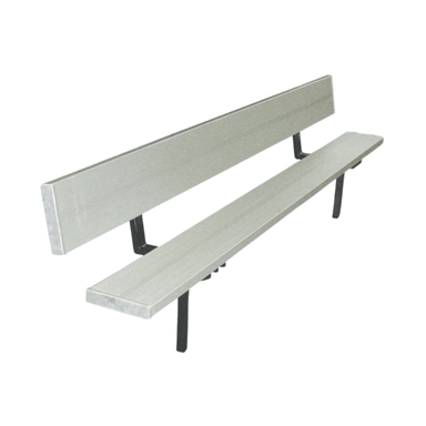 First Team Teammate Fixed Outdoor Player Bench with backrest-First Team-Game Room Shop