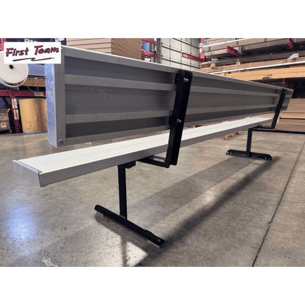 First Team Teammate Portable Player Bench with backrest rear view-First Team-Game Room Shop