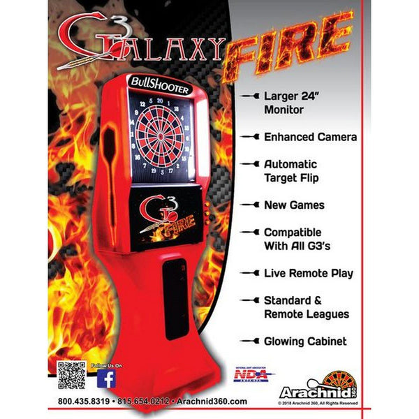Arachnid Galaxy 3 Coin-Operated Dartboard (ONLINE ACCESS DISABLED)-Arcade Games-Bullshooter-Galaxy 3 Plus-No Thank You-Game Room Shop