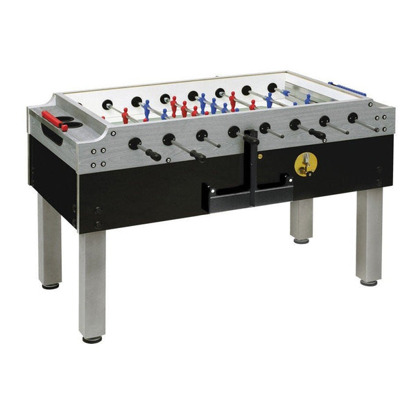 Garlando Olympic Silver Coin Operated Indoor Foosball Table-Foosball Table-Berner Billiards-Game Room Shop