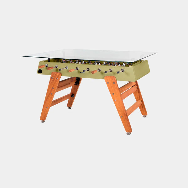 RS Barcelona RS3 Wood Dining Foosball Table-Foosball Table-RS Barcelona-Rectangular Shape-Green Beige (MTO)-Game Room Shop