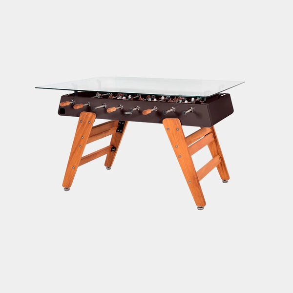 RS Barcelona RS3 Wood Dining Foosball Table-Foosball Table-RS Barcelona-Rectangular Shape-Grey Brown (MTO)-Game Room Shop