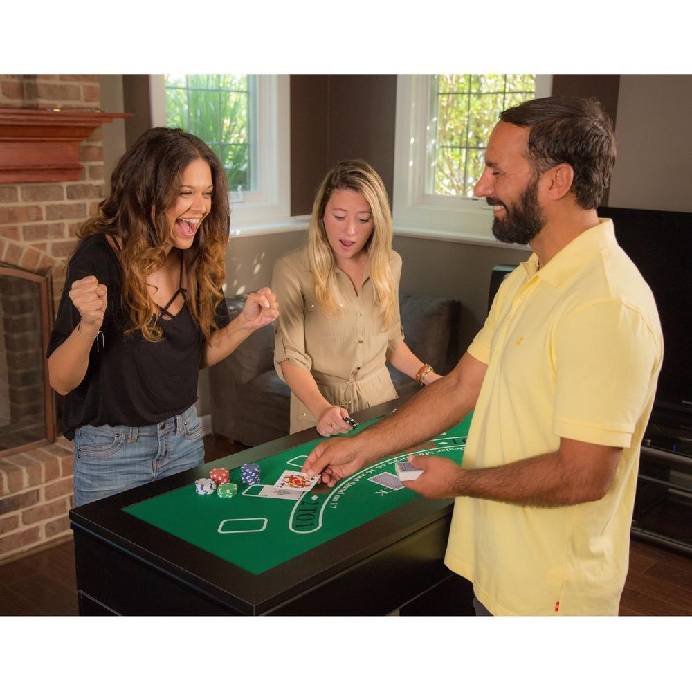Hathaway Carmelli Monte Carlo 4 in 1 Casino Game Table Blackjack Roulette Craps - Game Room Shop