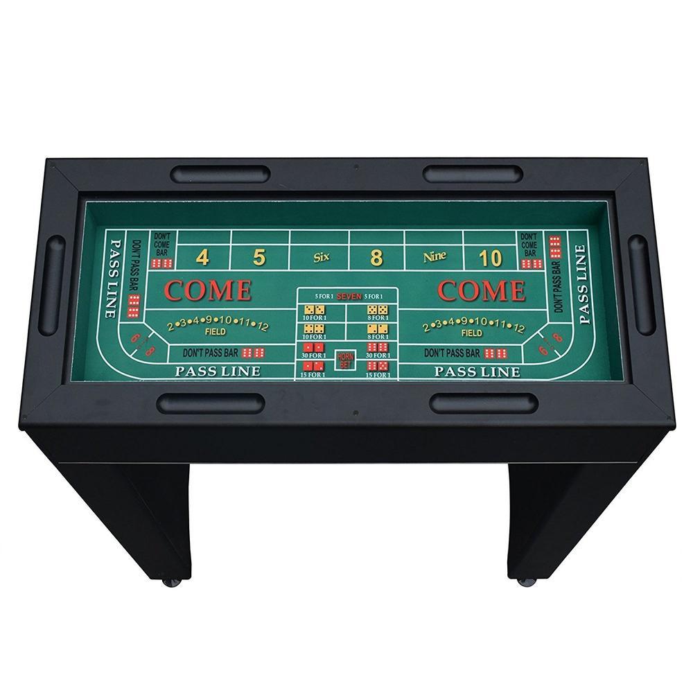 Hathaway Carmelli Monte Carlo 4 in 1 Casino Game Table Blackjack Roulette Craps - Game Room Shop