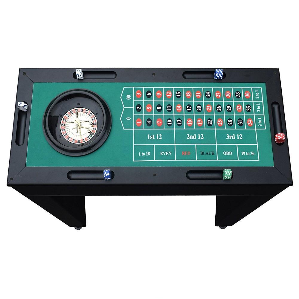 Hathaway Carmelli Monte Carlo 4 in 1 Casino Game Table Blackjack Roulette Craps - Game Room Shop