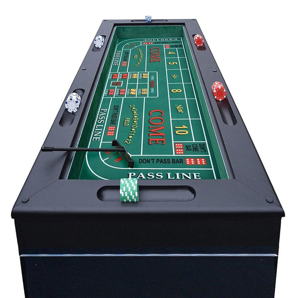 Hathaway Carmelli Monte Carlo 4 in 1 Casino Game Table Blackjack Roulette Craps - Game Room Shop