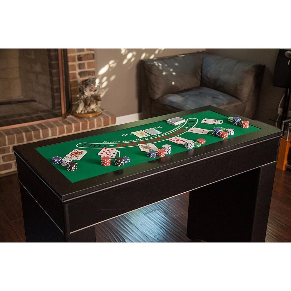 Hathaway Games Monte Carlo 4 in 1 Casino Game Table Blackjack Roulette –  Game Room Shop