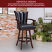 Hathaway Games Avondale 29-in Swivel Bar Stool with Arm Rests-Bar Stool-Hathaway Games-Game Room Shop