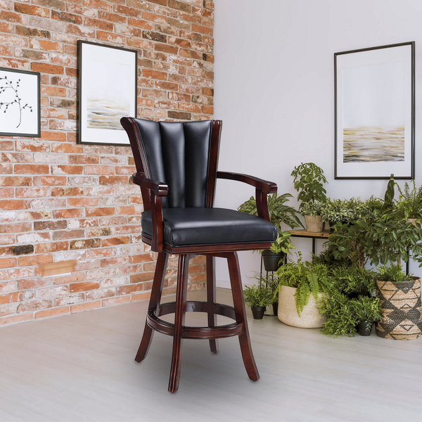 Hathaway Games Avondale 29-in Swivel Bar Stool with Arm Rests-Bar Stool-Hathaway Games-Game Room Shop