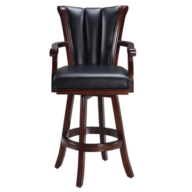 Hathaway Games Avondale 29-in Swivel Bar Stool with Arm Rests-Bar Stool-Hathaway Games-Game Room Shop