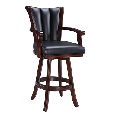 Hathaway Games Avondale 29-in Swivel Bar Stool with Arm Rests-Bar Stool-Hathaway Games-Game Room Shop