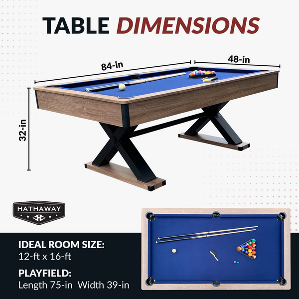 Hathaway Games Excalibur 7-ft Pool Table-Billiard Tables-Hathaway Games-Game Room Shop