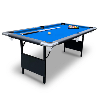 Hathaway Games Fairmont 6-ft Portable Pool Table-Billiard Tables-Hathaway Games-Black with Blue Felt-Game Room Shop