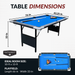 Hathaway Games Fairmont 6-ft Portable Pool Table-Billiard Tables-Hathaway Games-Black with Blue Felt-Game Room Shop