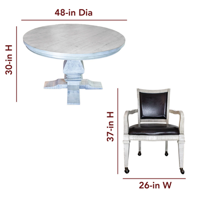 Hathaway Games Montecito Dining And Poker Table Set-Poker & Game Tables-Hathaway Games-Game Room Shop