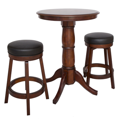 Hathaway Games Oxford 30-in Hardwood Pub Table with Stools - 3 Piece Set-Pub Tables-Hathaway Games-Game Room Shop