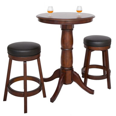 Hathaway Games Oxford 30-in Hardwood Pub Table with Stools - 3 Piece Set-Pub Tables-Hathaway Games-Game Room Shop