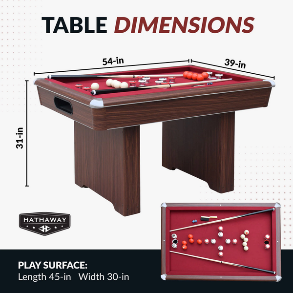 Hathaway Games Renegade II 54-in Bumper Pool Table-Billiard Tables-Hathaway Games-Game Room Shop