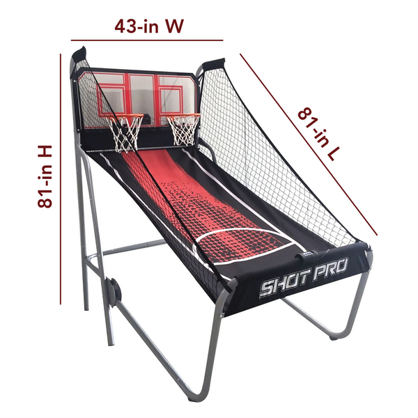 Hathaway Games Shot Pro Deluxe 81-in Dual Basketball Arcade Game with LED Scoring-Arcade Games-Hathaway Games-Game Room Shop