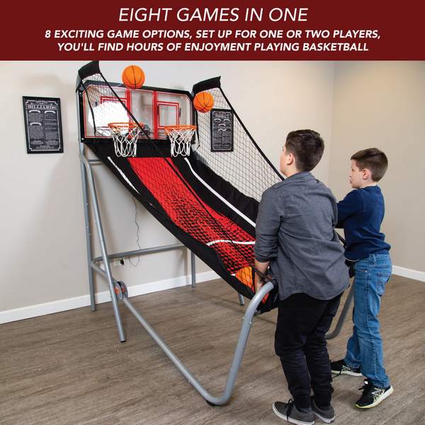 Hathaway Games Shot Pro Deluxe 81-in Dual Basketball Arcade Game with LED Scoring-Arcade Games-Hathaway Games-Game Room Shop