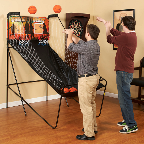 Hathaway Games Sure Shot 81-in Dual Basketball Arcade Game with LED Scoring-Arcade Games-Hathaway Games-Game Room Shop