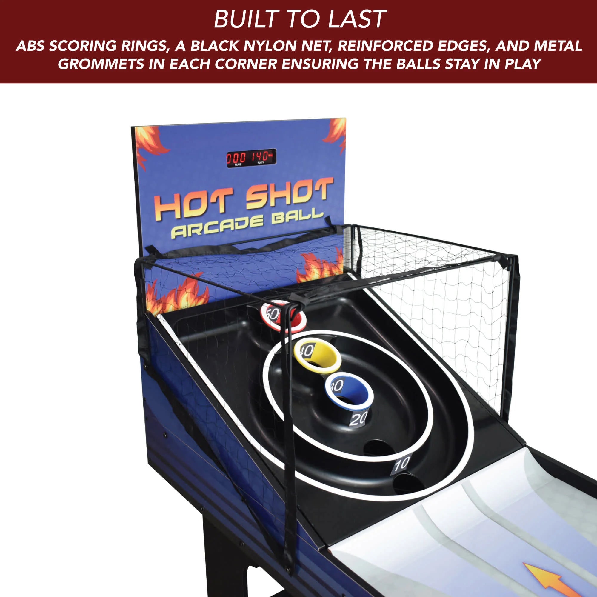 Hathaway Games Hot Shot 8-ft Roll Hop and Score Arcade Game Table