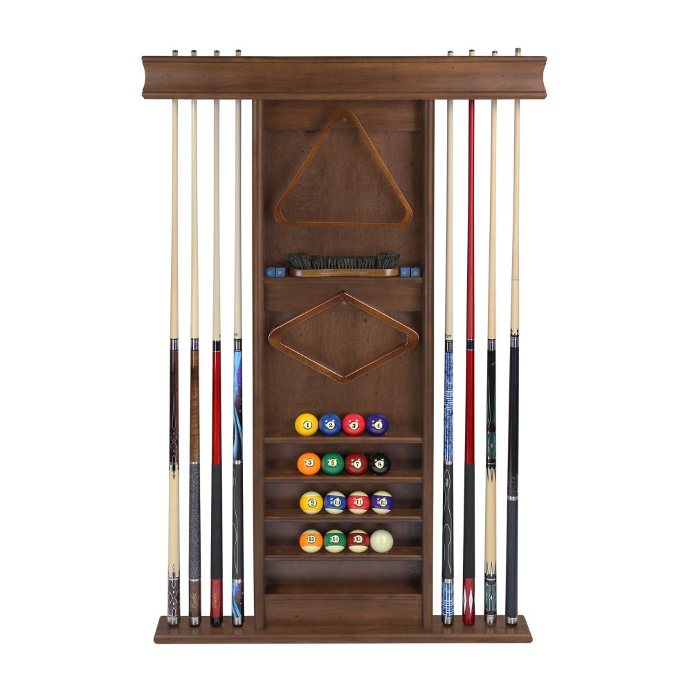 Imperial Deluxe Wall Rack in Whiskey Finish-Pool Cue Racks & Holders-Imperial-Game Room Shop