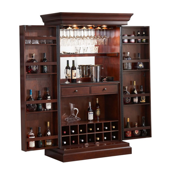 Imperial Ashton Wine & Bar Cabinet-Bars & Cabinets-Imperial-Black-Game Room Shop