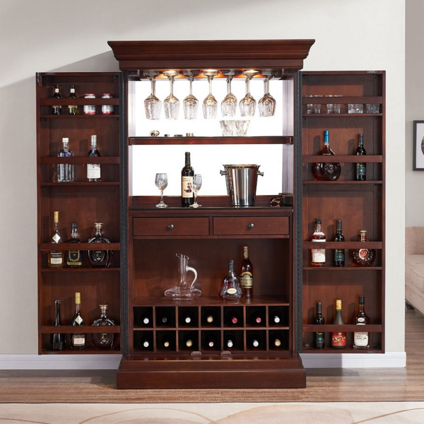 Imperial Ashton Wine & Bar Cabinet-Bars & Cabinets-Imperial-Black-Game Room Shop