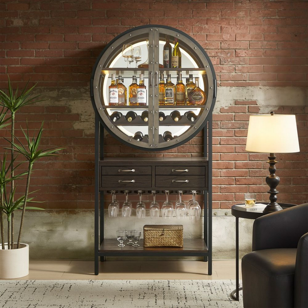 Imperial Lowell Wine & Bar Cabinet-Bars & Cabinets-Imperial-Game Room Shop