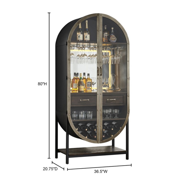 Imperial Sheffield Wine & Bar Cabinet-Bars & Cabinets-Imperial-Game Room Shop