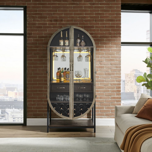 Imperial Sheffield Wine & Bar Cabinet-Bars & Cabinets-Imperial-Game Room Shop