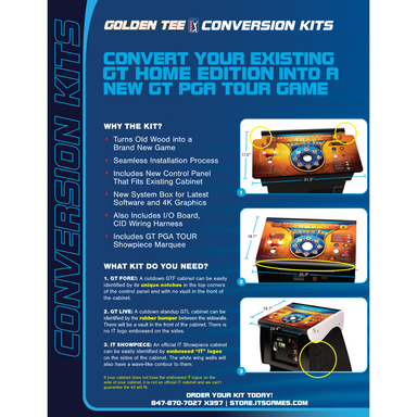 Incredible Technologies Golden Tee PGA TOUR Home Edition Conversion Kit-Arcade Games-Incredible Technologies-IT Showpiece Cabinet Kit-Game Room Shop