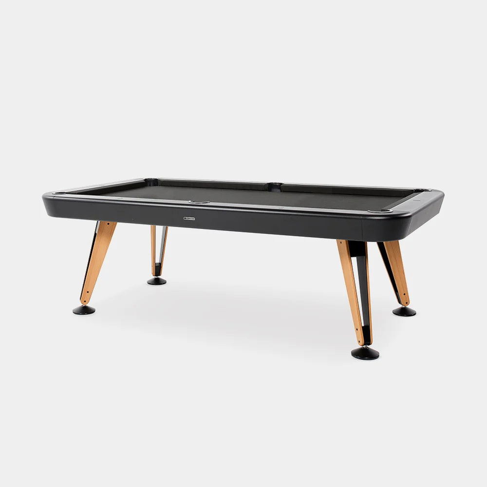 RS Barcelona Outdoor Diagonal Pool Table-Billiard Tables-RS Barcelona-6ft Length-Jet Black-Game Room Shop