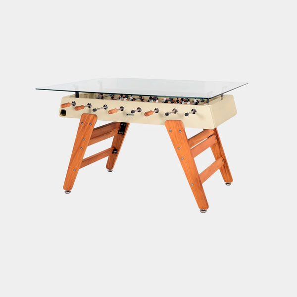 RS Barcelona RS3 Wood Dining Foosball Table-Foosball Table-RS Barcelona-Rectangular Shape-Light Ivory (MTO)-Game Room Shop