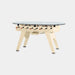 RS Barcelona RS2 Dining Foosball Table-Foosball Table-RS Barcelona-Oval-Iron (Good for Indoor Use)-Light Ivory (MTO)-Game Room Shop