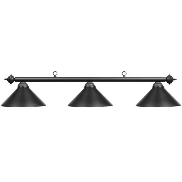 RAM Game Room 54" 3-light Metal Billiards Light-Pool Table Lights-RAM Game Room-Matte Black-Game Room Shop