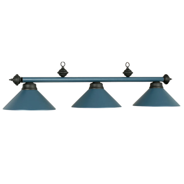 RAM Game Room 54" 3-light Metal Billiards Light-Pool Table Lights-RAM Game Room-Matte Blue/Black-Game Room Shop