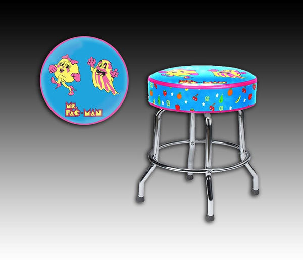 Namco Pac-Man Barstools-Barstools-Namco-19inches-Ms. PacMan-Game Room Shop