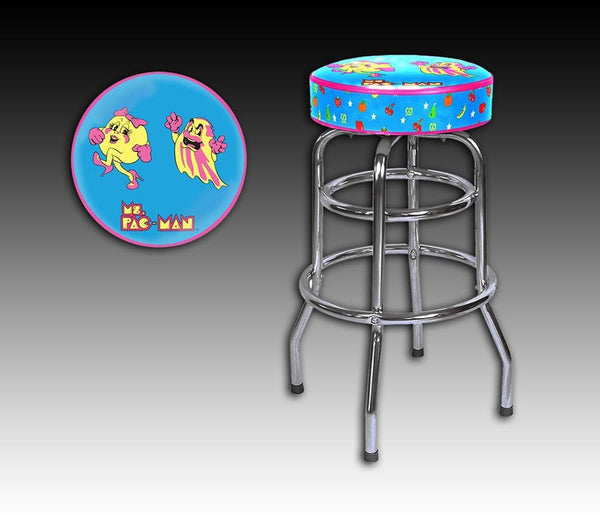 Namco Pac-Man Barstools-Barstools-Namco-30inches-Ms. PacMan-Game Room Shop