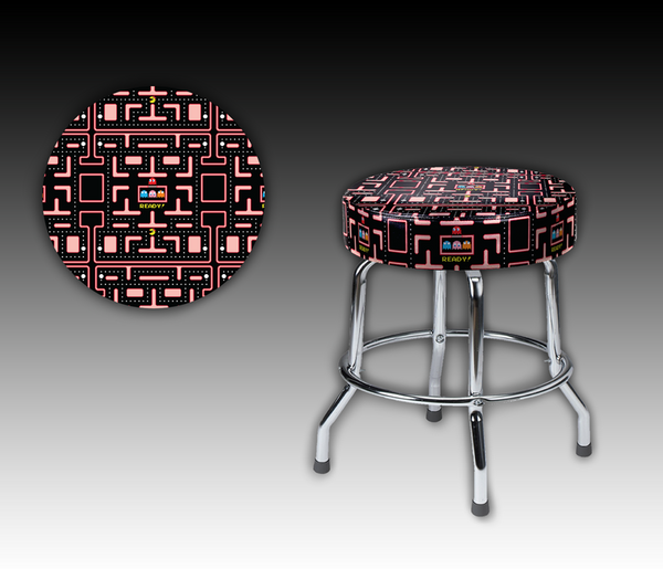 Namco Pac-Man Barstools-Barstools-Namco-19inches-Ms. Pac Maze-Game Room Shop