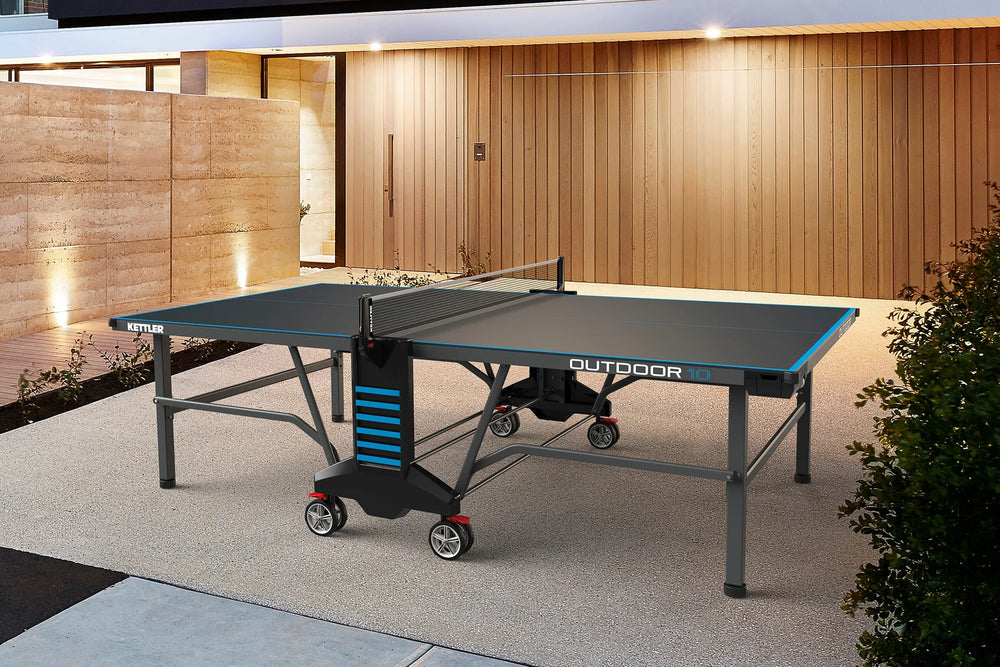 KETTLER Outdoor 10 Table Tennis Table 4-Player Bundle-Foosball Table-Kettler-Game Room Shop