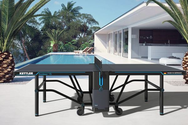 KETTLER Outdoor 15 Table Tennis Table 4-Player Bundle-Table Tennis Table-Kettler-Game Room Shop