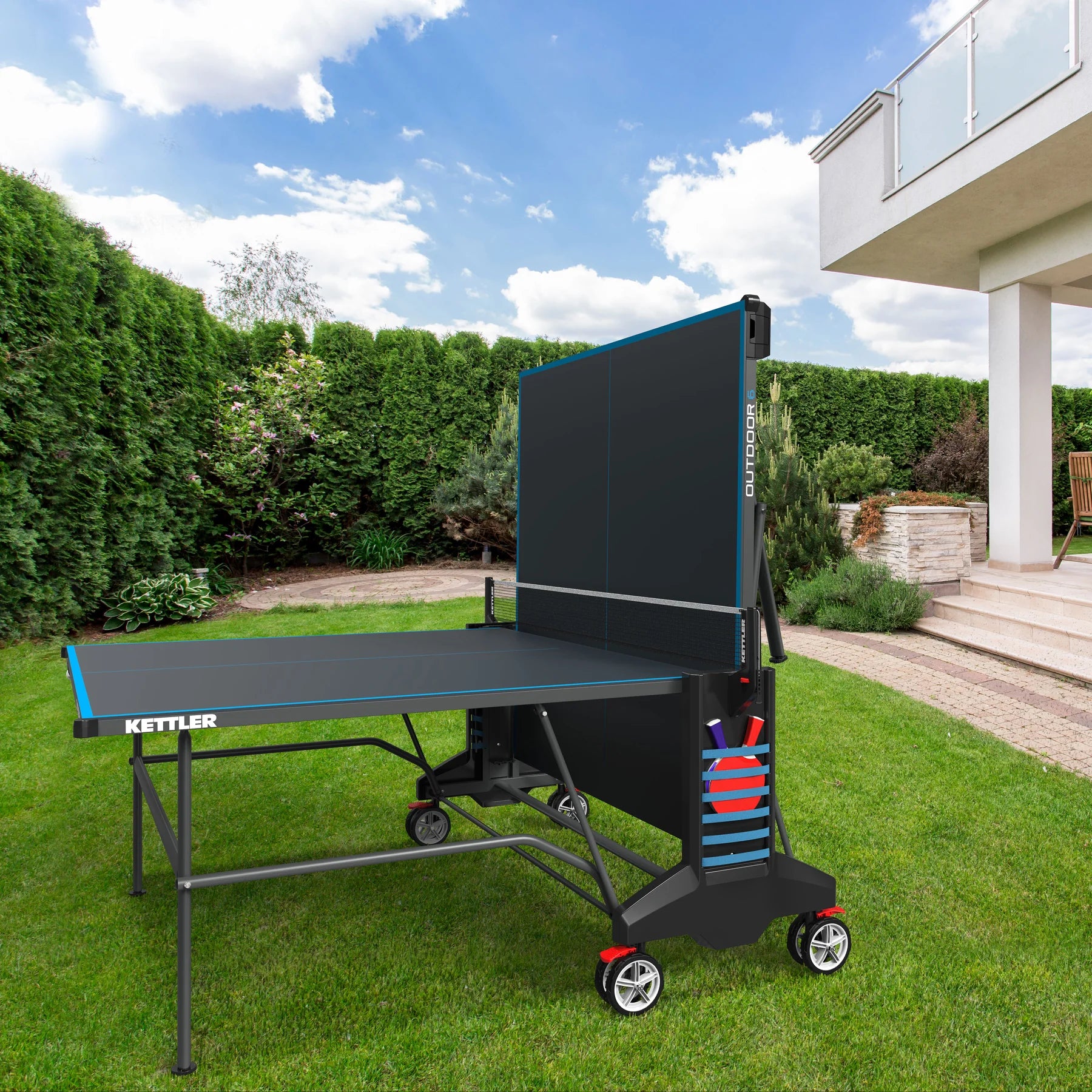 KETTLER Outdoor 6 Table Tennis 4-Player Bundle Table Only