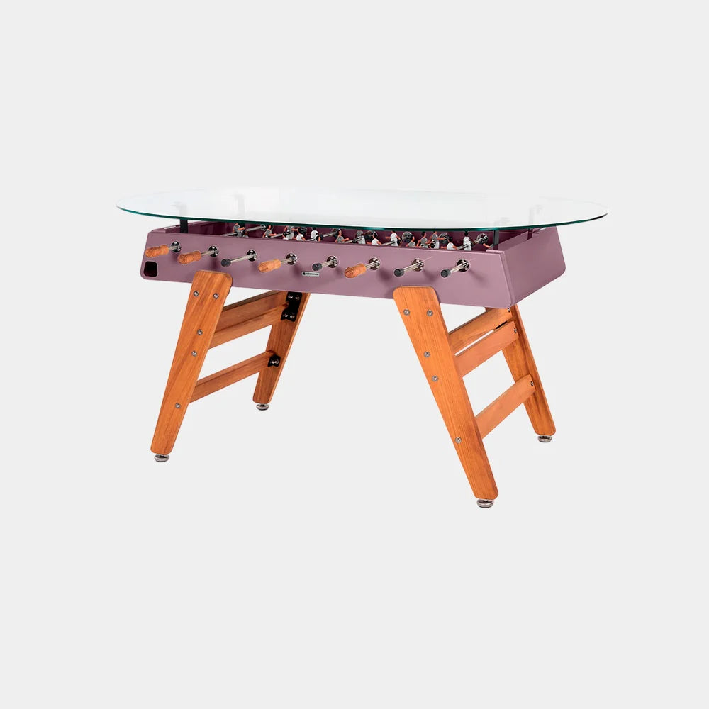 RS Barcelona RS3 Wood Dining Foosball Table-Foosball Table-RS Barcelona-Oval Shape-Pastel Violet (MTO)-Game Room Shop