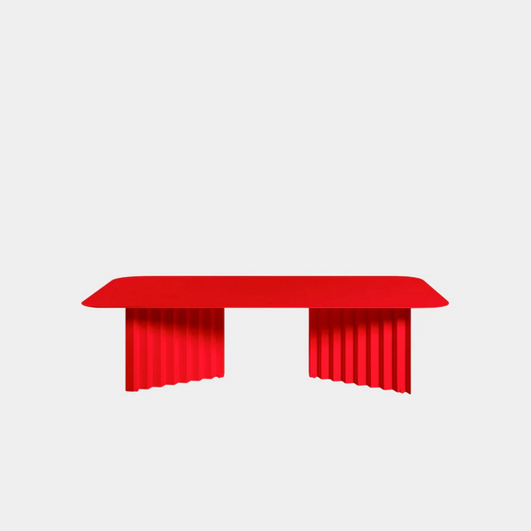RS Barcelona Plec Table-Furniture-RS Barcelona-LARGE-STEEL-TRAFFIC RED-Game Room Shop
