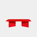 RS Barcelona Plec Table-Furniture-RS Barcelona-LARGE-STEEL-TRAFFIC RED-Game Room Shop