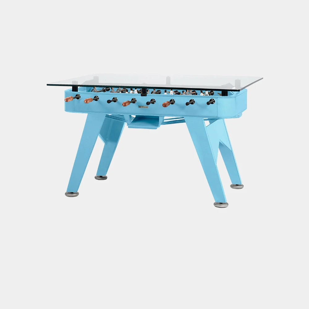 RS Barcelona RS2 Dining Foosball Table-Foosball Table-RS Barcelona-Rectangular-Iron (Good for Indoor Use)-Cool Blue (MTO)-Game Room Shop