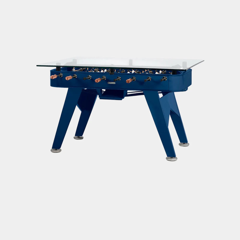 RS Barcelona RS2 Dining Foosball Table-Foosball Table-RS Barcelona-Rectangular-Iron (Good for Indoor Use)-Steel Blue (MTO)-Game Room Shop