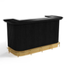 RAM Game Room Prohibition Series 84" Cocktail Bar-Bars & Cabinets-RAM Game Room-Matte Black / Brass-Yes-Game Room Shop